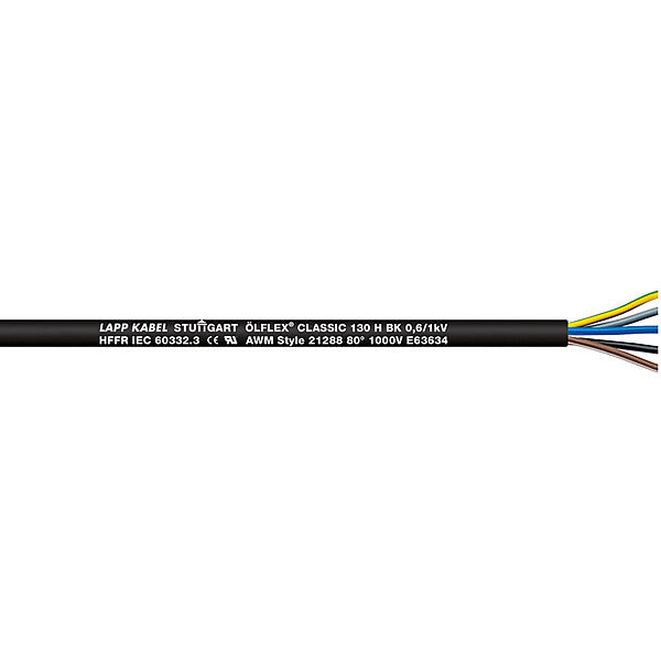 LAPP ÖLFLEX CLASSIC 130 H BK 0,6/1 kV 3G1,5 1123419
